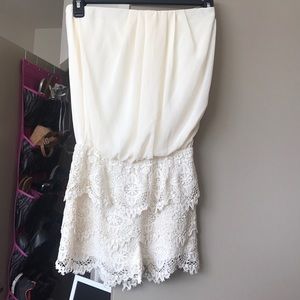 Pretty white lace romper